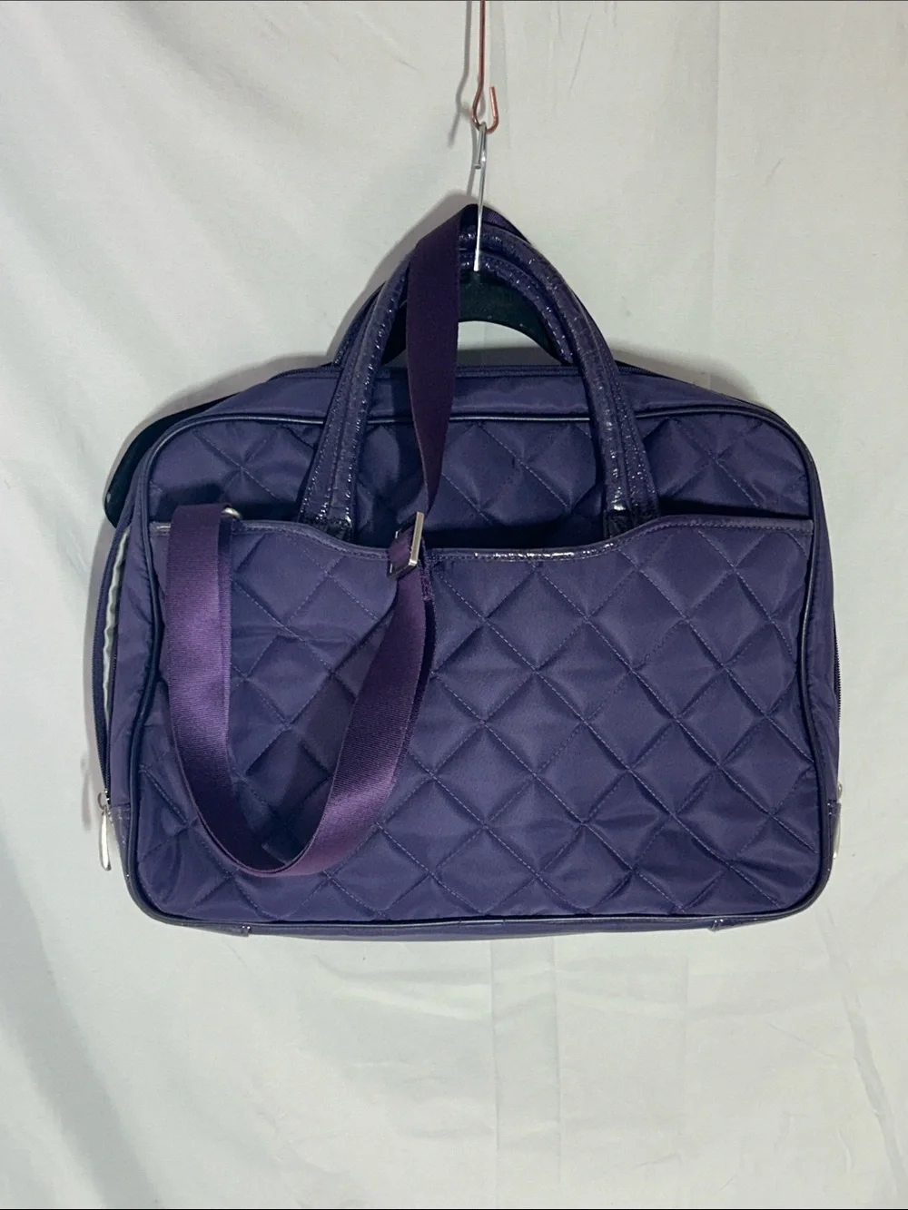 Quilted Purple Laptop Bag for Women - Stylish Carry Case